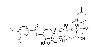 结构式 CAS# 71-62-5, 藜芦碱