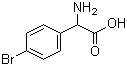 结构式 CAS# 71079-03-3, 2-氨基-2-(4-溴苯基)乙酸