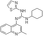 structure of CAS# 71079-19-1, Timegadine;N-Cyclohexyl-N''-(2-methylquinol-4-yl)-N'-2-thiazolylguanidine