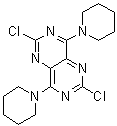 结构式 CAS# 7139-02-8, 2,6-二氯-4,8-二哌啶基嘧啶并[5,4-d]嘧啶