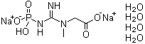 N-[亚氨基(膦酰氨基)甲基]-N-甲基甘氨酸二钠盐四水合物分子结构 (CAS 71519-72-7)