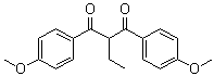 structure of CAS# 71526-44-8, 2-Ethyl-1,3-bis(4-methoxyphenyl)-1,3-propanedione
