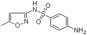 structure of CAS# 723-46-6, Sulfamethoxazole;4-Amino-N-(5-methyl-3-isoxazolyl)benzenesulfonamide
