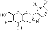 structure of CAS# 7240-90-6, 5-Bromo-4-chloro-3-indolyl-beta-D-galactoside;X-Gal