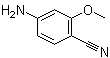 structure of CAS# 7251-09-4, 4-Cyano-3-methoxyaniline;4-Amino-2-methoxybenzonitrile; NSC 30614
