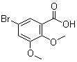 结构式 CAS# 72517-23-8, 5-溴-2,3-二甲氧基苯甲酸