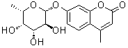 7-[(6-脱氧-beta-L-吡喃半乳糖基)氧基]-4-甲基-2H-1-苯并吡喃-2-酮分子结构 (CAS 72601-82-2)