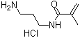 结构式 CAS# 72607-53-5, N-(3-氨基丙基)甲基丙烯酰胺盐酸盐