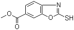 结构式 CAS# 72752-81-9, 2-巯基苯并[d]噁唑-6-羧酸甲酯