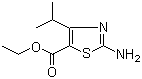 结构式 CAS# 72850-76-1, 2-氨基-4-异丙基噻唑-5-甲酸乙酯