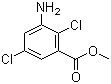 结构式 CAS# 7286-84-2, 草灭平 2E; 3-氨基-2,5-二氯苯甲酸甲酯