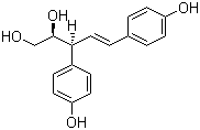 结构式 CAS# 7288-11-1, 脱碳木脂素; (2S,3S,4E)-3,5-双(4-羟基苯基)-4-戊烯-1,2-二醇
