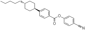 结构式 CAS# 72928-55-3, 反式-4-(4-戊基环己基)苯甲酸对氰基苯酚酯