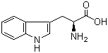 structure of CAS# 73-22-3, L-Tryptophan;L(-)-Tryptophan; (S)-2-Amino-3-(1H-indol-3-yl)propanoic acid; L-alphs-Amino-3-indolepropionic acid; Indole-3-alanine; Trp