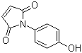 结构式 CAS# 7300-91-6, 4-马来酰亚胺基苯酚; N-(4-羟基苯基)马来酰亚胺; 1-(4-羟基苯基)吡咯-2,5-二酮