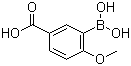 structure of CAS# 730971-32-1, 2-Methoxy-5-carboxyphenylboronic acid;3-Borono-4-methoxybenzoic acid