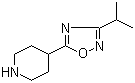 structure of CAS# 733748-92-0, 4-(3-Isopropyl-1,2,4-oxadiazol-5-yl)piperidine