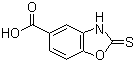 2,3-二氢-2-硫酮-5-苯并恶唑羧酸分子结构 (CAS 7341-98-2)