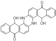 5,14-Dihydroxy-14,15-dihydrodinaphtho[2,3-a:2',3'-h]phenazine-9,18(5H,6H)-dione molecular structure (CAS 73545-20-7)