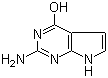 structure of CAS# 7355-55-7, 2-Amino-4-hydroxypyrrolo[2,3-d]pyrimidine;7-Deazaguanine