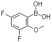 结构式 CAS# 737000-76-9, 3,5-二氟-2-甲氧基苯硼酸