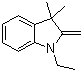 structure of CAS# 73718-62-4, 1-Ethyl-2-methylene-3,3-dimethylindoline;1-Ethyl-2,3-dihydro-3,3-dimethyl-2-methylene-1H-indole
