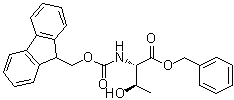 structure of CAS# 73724-48-8, N-[(9H-Fluoren-9-ylmethoxy)carbonyl]-L-threonine phenylmethyl ester;N-(9-Fluorenylmethoxycarbonyl)threonine benzyl ester