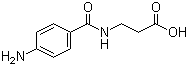 structure of CAS# 7377-08-4, N-(4-Aminobenzoyl)-beta-alanine;3-(4-Amino-benzoylamino)-propionic acid
