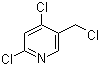 structure of CAS# 73998-96-6, 2,4-Dichloro-5-(chloromethyl)pyridine;2,4-Dichloro-5-chloromethylpyridine