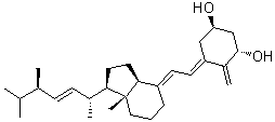 structure of CAS# 74007-20-8, (1alpha,3beta,5E,7E,22E)-9,10-Secoergosta-5,7,10(19),22-tetraene-1,3-diol;(1R,3S,5E)-4-Methylene-5-[(2E)-2-[(1R,3aS,7aR)-octahydro-7a-methyl-1-[(1R,2E,4R)-1,4,5-trimethyl-2-hexen-1-yl]-4H-inden-4-ylidene]ethylidene]-1,3-cyclohexanediol