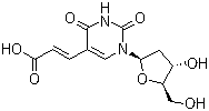 结构式 CAS# 74131-06-9, (2E)-3-[1-(2-脱氧-beta-D-赤式戊呋喃糖基)-1,2,3,4-四氢-2,4-二氧代-5-嘧啶基]-2-丙烯酸