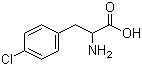 structure of CAS# 7424-00-2, DL-4-Chlorophenylalanine;4-Chloro-DL-phenylalanine