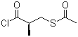 structure of CAS# 74345-73-6, L-3-(Acetylthio)-2-methylpropanoyl chloride;(2R)-3-Acetylthio-2-methylpropionyl chloride