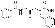 苯甲酰基甘氨酰-L-苯丙氨酸分子结构 (CAS 744-59-2)