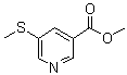 structure of CAS# 74470-43-2, 5-(Methylthio)-3-pyridinecarboxylic acid methyl ester