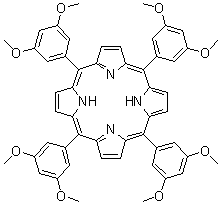 结构式 CAS# 74684-34-7, 5,10,15,20-四(3,5-二甲氧基苯基)-21H,23H-卟吩
