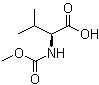 structure of CAS# 74761-42-5, N-(Methoxycarbonyl)-L-valine;(S)-2-(Methoxycarbonylamino)-3-methylbutanoic acid