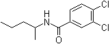 结构式 CAS# 7497-07-6, 3,4-二氯-N-(1-甲基丁基)-苯甲酰胺