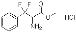 beta,beta-Difluorophenylalanine methyl ester hydrochloride molecular structure (CAS 75149-43-8)