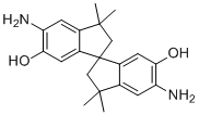 structure of CAS# 753437-92-2, 5,5'-Diamino-3,3,3',3'-tetramethyl-2,2',3,3'-tetrahydro-1,1'-spirobi[indene]-6,6'-diol;6,6'-diamino-1,1,1',1'-tetramethyl-3,3'-spirobi[2H-indene]-5,5'-diol