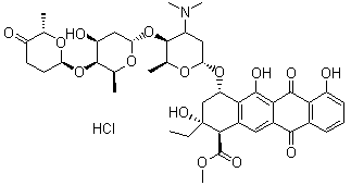 structure of CAS# 75443-99-1, Aclarubicin hydrochloride;Aclacinomycin A hydrochloride; Aclacinon