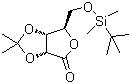 structure of CAS# 75467-36-6, 5-O-tert-Butyldimethylsilyl-2,3-O-isopropylidene-D-lyxono-1,4-lactone