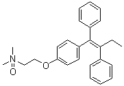 structure of CAS# 75504-34-6, Tamoxifen N-oxide;2-[4-[(1Z)-1,2-Diphenyl-1-buten-1-yl]phenoxy]-N,N-dimethylethanamine N-oxide