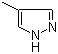 结构式 CAS# 7554-65-6, 4-甲基吡唑