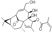 structure of CAS# 75567-37-2, 3-Angeloylingenol;3-Ingenyl angelate; Euphorbia factor An1; Euphorbia factor H1; Ingenol 3-angelate; Ingenol mebutate; PEP 005; Picato