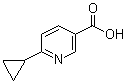 结构式 CAS# 75893-75-3, 6-环丙基-3-吡啶羧酸