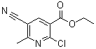 结构式 CAS# 75894-43-8, 2-氯-5-氰基-6-甲基-3-吡啶羧酸乙酯