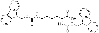 结构式 CAS# 75932-02-4, N,N'-二芴甲氧羰基-D-赖氨酸