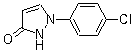 structure of CAS# 76205-19-1, 1-(4-Chlorophenyl)-2H-pyrazolin-3-one;1-(4-Chlorophenyl)-1,2-dihydropyrazol-3-one; 1-(4-Chlorophenyl)-3-hydroxypyrazole; 1-(4-Chlorophenyl)pyrazol-3-ol