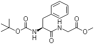 structure of CAS# 7625-57-2, N-(tert-Butoxycarbonyl)phenylalanylglycine methyl ester;Boc-Phe-Gly-OMe